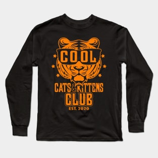 Cool Cats And Kittens Club Retro Poster Long Sleeve T-Shirt